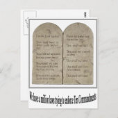 Zehn Gebote mit Zitat Postkarte (Vorne/Hinten)