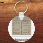 Zehn Gebote mit Zitat Schlüsselanhänger (Vorderseite)