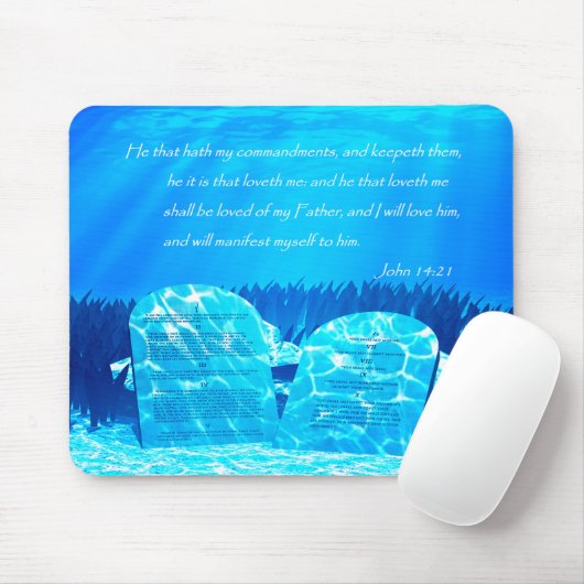 Zehn Gebote Mousepad (Mit Mouse)