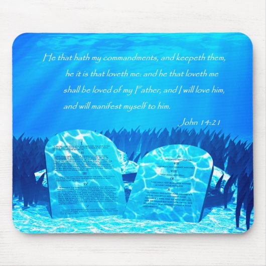Zehn Gebote Mousepad (Vorne)