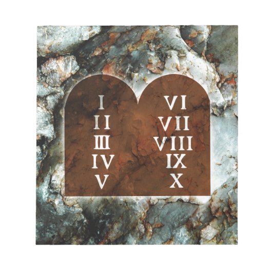 Zehn Gebote Notizblock (Vorderseite)