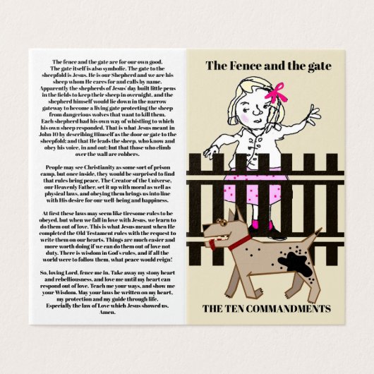 Zehn Gebote parabel (Außenseite Aufgefaltet)