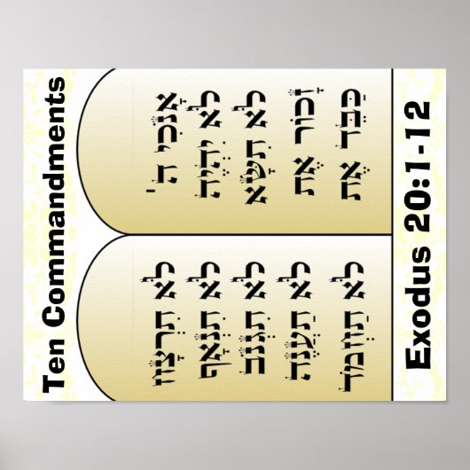 Zehn Gebote Poster (Vorne)