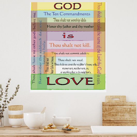 Zehn Gebote Poster (Küche)