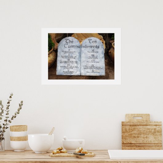Zehn Gebote Poster (Küche)