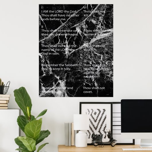 Zehn Gebote Poster (Heimbüro)