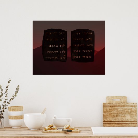 Zehn Gebote Poster (Küche)