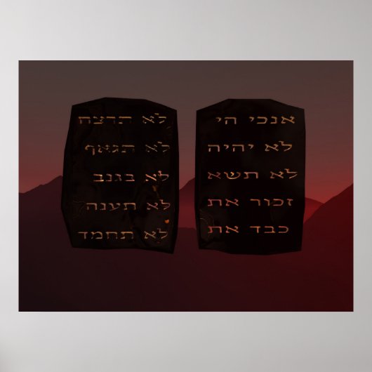 Zehn Gebote Poster (Vorne)