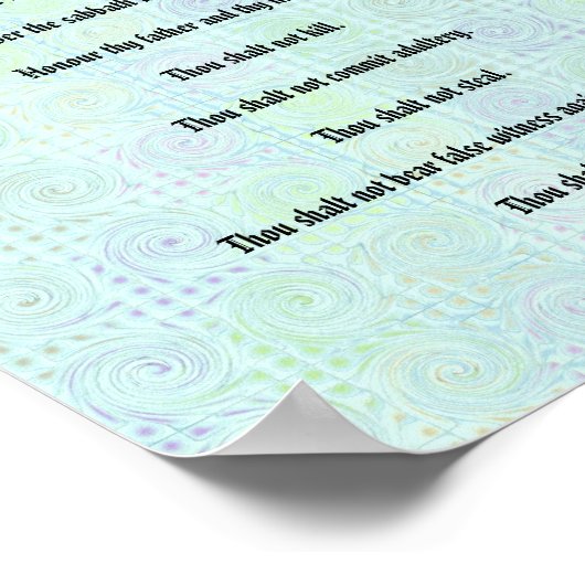 Zehn Gebote - Poster der grönländischen Drehungen (Ecke)