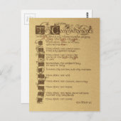 zehn Gebote Postkarte (Vorne/Hinten)