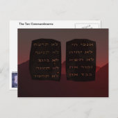 Zehn Gebote Postkarte (Vorne/Hinten)