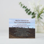 Zehn Gebote Postkarte (Stehend Vorderseite)