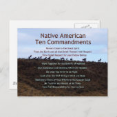 Zehn Gebote Postkarte (Vorne/Hinten)