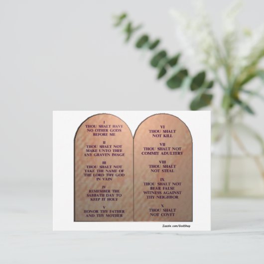 Zehn Gebote Postkarte (Stehend Vorderseite)