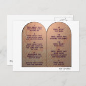 Zehn Gebote Postkarte (Vorne/Hinten)