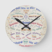Zehn Gebote Runde Wanduhr (Vorderseite)