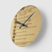 zehn Gebote Runde Wanduhr (Winkel)