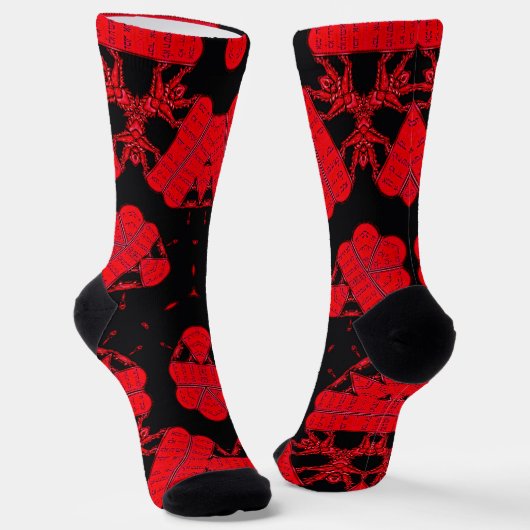 Zehn Gebote Socken (Gewinkelt)