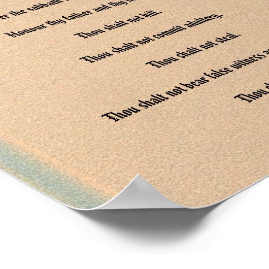 Zehn Gebote - Stone Column Poster (Ecke)
