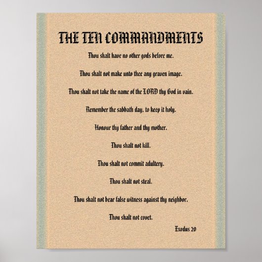 Zehn Gebote - Stone Column Poster (Vorne)