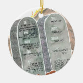 Zehn Gebote Stone Tablets Jesse Tree Keramik Ornament (Vorne)