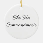 Zehn Gebote Stone Tablets Jesse Tree Keramik Ornament (Hinten)
