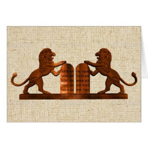 Zehn Gebote und Löwen