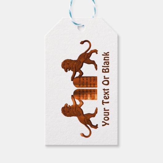 Zehn Gebote und Löwen Geschenkanhänger (Vorderseite)