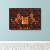 Zehn Gebote und Löwen Leinwanddruck (Insitu (Holzboden))