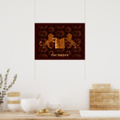 Zehn Gebote und Löwen Poster (Küche)