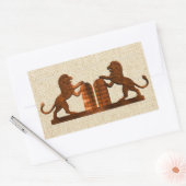 Zehn Gebote und Löwen Rechteckiger Aufkleber (Umschlag)