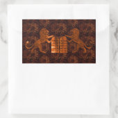 Zehn Gebote und Löwen Rechteckiger Aufkleber (Tasche)