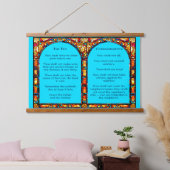 Zehn Gebote Wandteppich Mit Holzrahmen (Schlafzimmer)