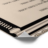 Zehn Gebote zum Pergament Kunst, Dichtung und Musi Poster (Ecke)