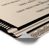 Zehn Gebote zum Pergament Kunst, Dichtung und Musi Poster (Ecke)