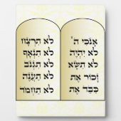 Zehn Gebotsschild Fotoplatte (Vorderseite)