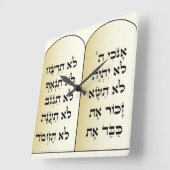 Zehn Gebotsuhr Quadratische Wanduhr (Winkel)