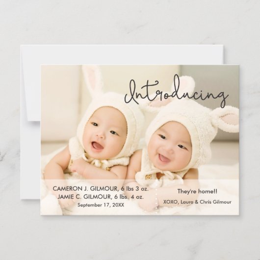 Zehn Geburtshilfen Ankündigung Modernes Skript Ein (Vorderseite)