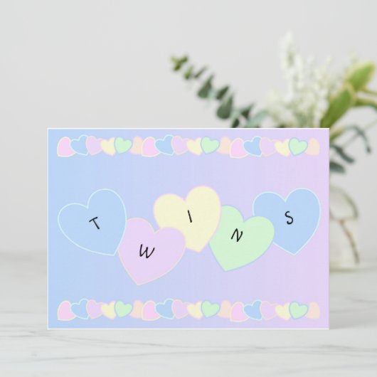 Zehn Geburtshinweise Ankündigung (Stehend Vorderseite)