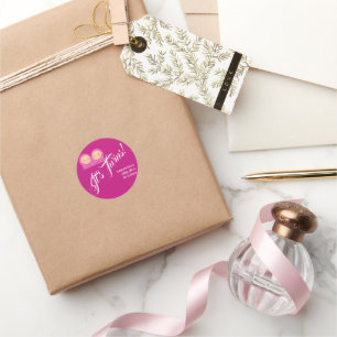 Zehn Girl Baby Dusche Party Pink. Runder Aufkleber