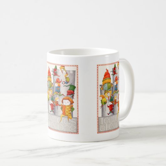 ZEHN GRÖSSERE EINE LEAPINGWEISE Tasse (VorderseiteRechts)