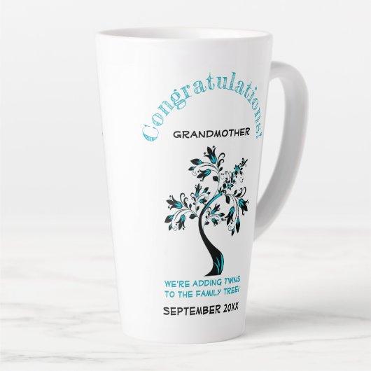 Zehn Großmutter als rosa blauer Stammbaum Milchtasse (Rechte Ecke)