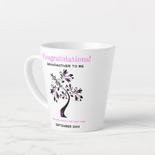 Zehn Großmutter als rosa blauer Stammbaum Milchtasse (Linke Ecke)