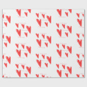 Zehn haben mehr Spaß beim Roten Herz Geschenkpapier (Flach)