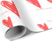 Zehn haben mehr Spaß beim Roten Herz Geschenkpapier (Rolleneckpunkt)