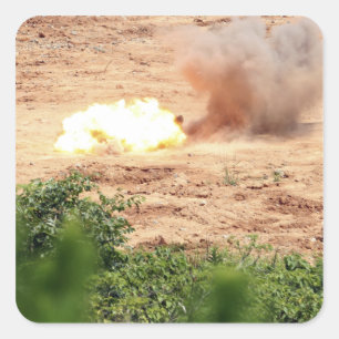 Zehn halbe Pfund TNT-Blöcke Quadratischer Aufkleber