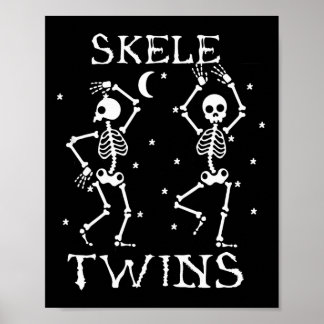 Zehn Halloween Matching Skeletwagen Funny Dancing Poster