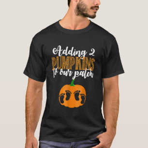 Zehn Halloween Pregnancy Shirt für Twins Pumpkin P