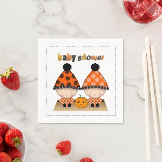 Zehn Herbst Halloween Kinderdusche Serviette (Beispiel)