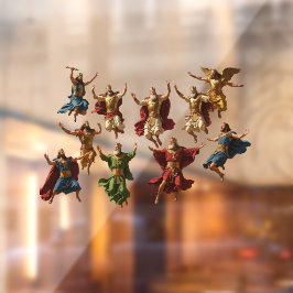 Zehn Herren gehen die zehn Gebote vektor Fensteraufkleber